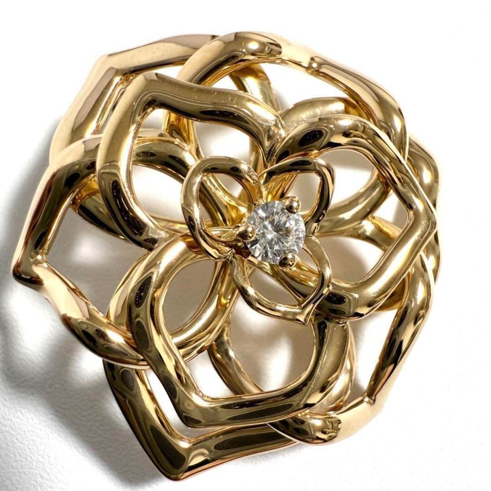 PIAGET Rose Pendant Top Charm Gold Diamond 18K Pink - Picture 8 of 10